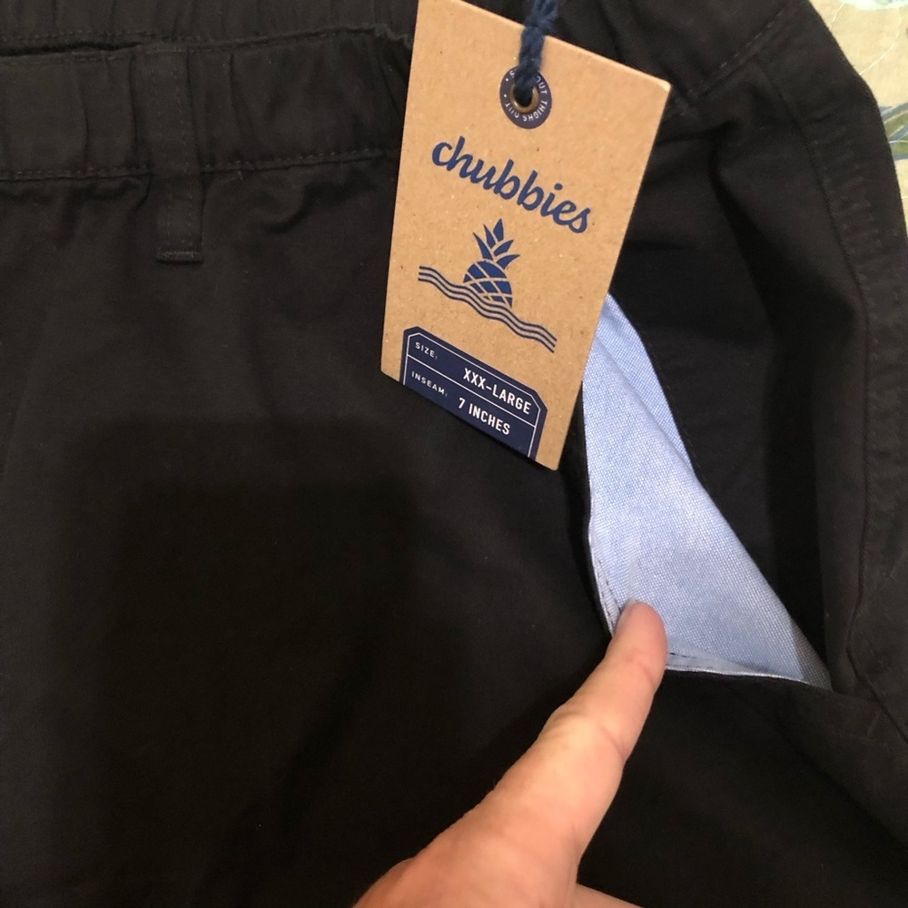 Chubbies Men’s Stretch Twill Chino Shorts 3XL Black 7 Inch Inseam Pockets NWT - Picture 11 of 15
